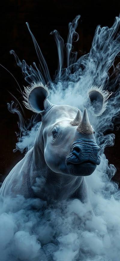 Abstract Mighty Rhino Wallpaper