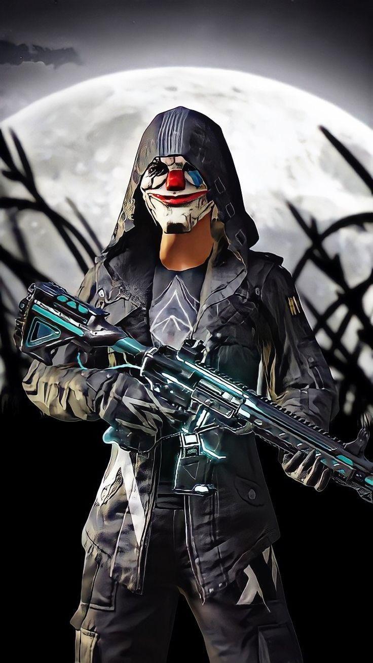 Cyber Clown Warrior with Rifle