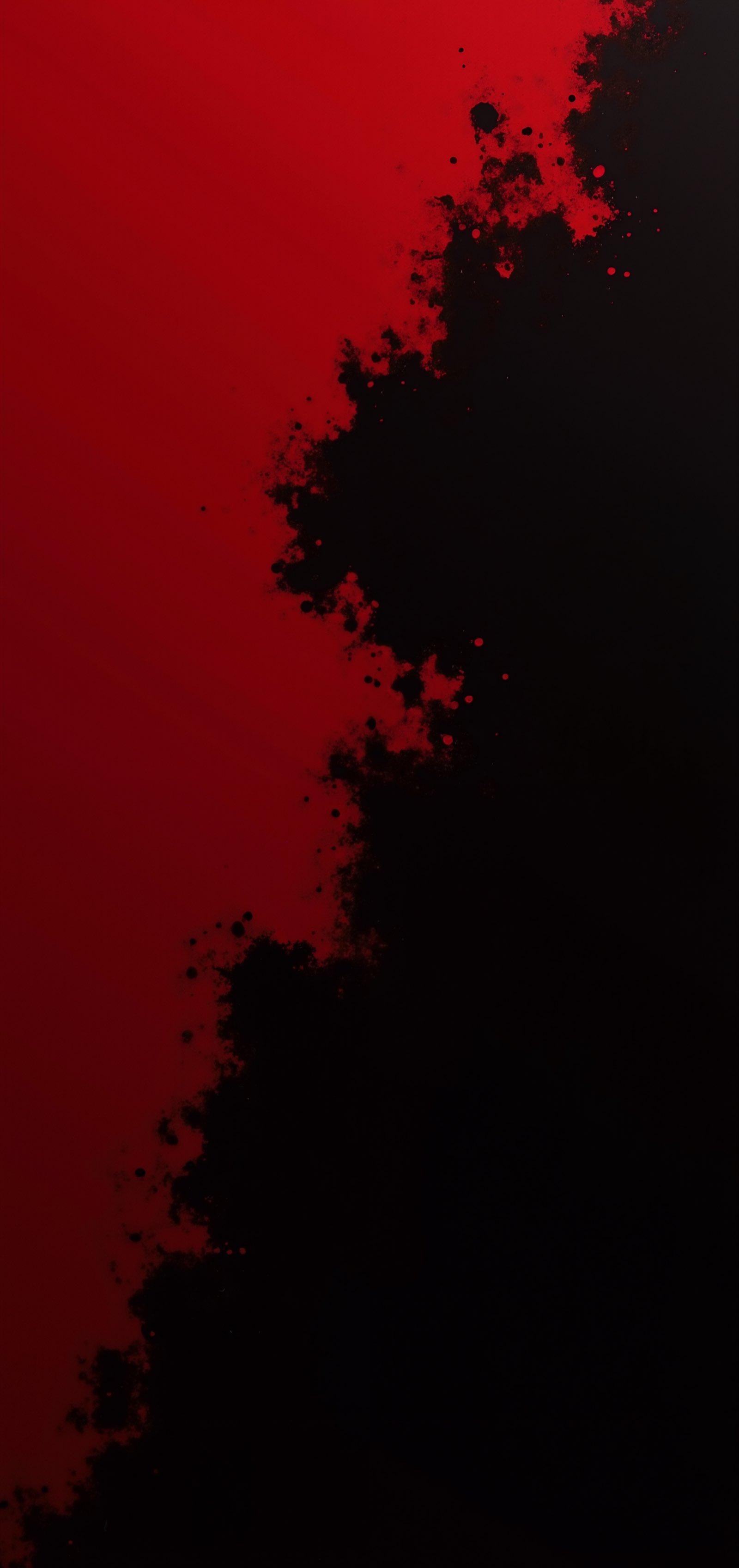 Deep Black and Crimson Red