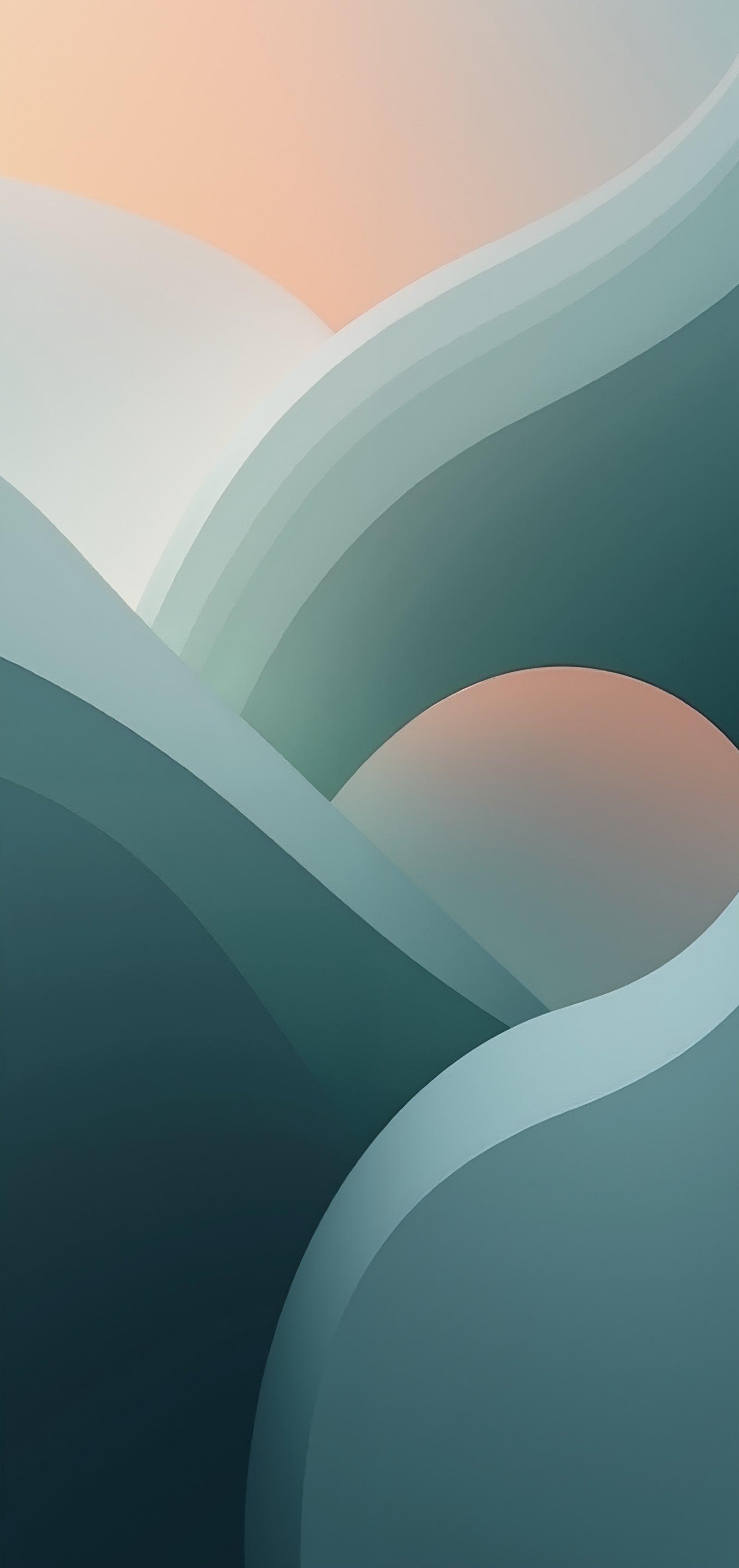 Elegant Abstract Layered Background in Green and Beige Tones
