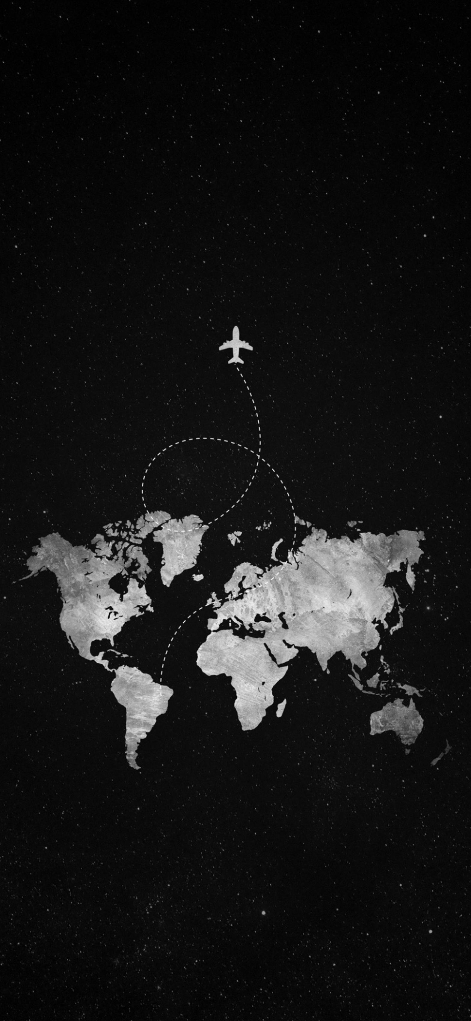 World Map Minimal Wallpaper